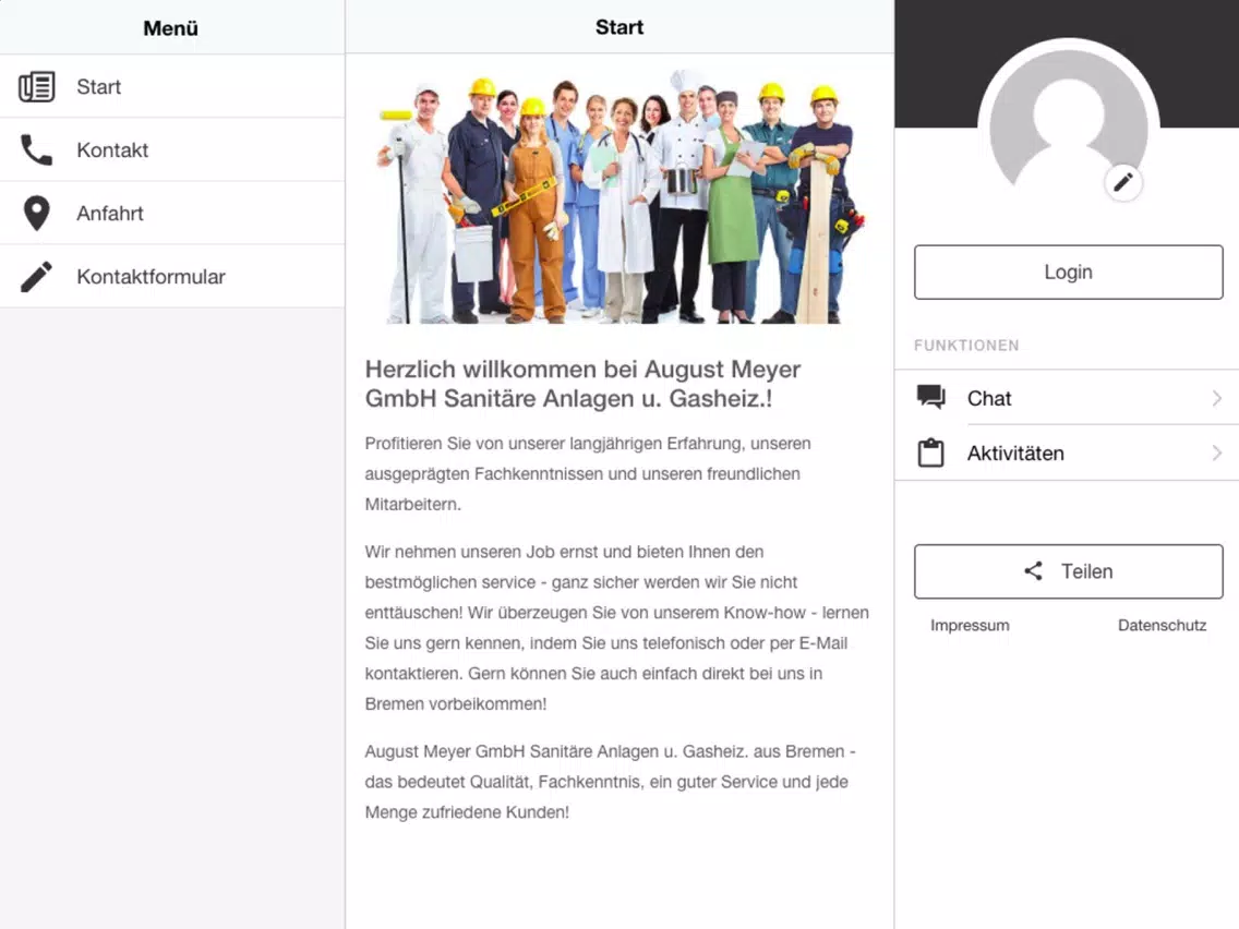 August Meyer GmbH iPad  스크린샷