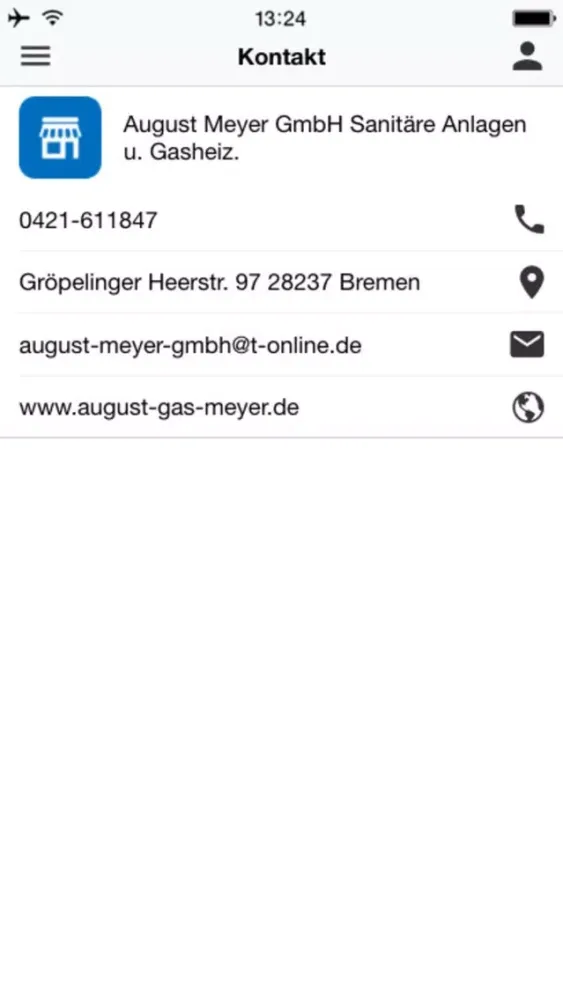 Zrzuty ekranu August Meyer GmbH