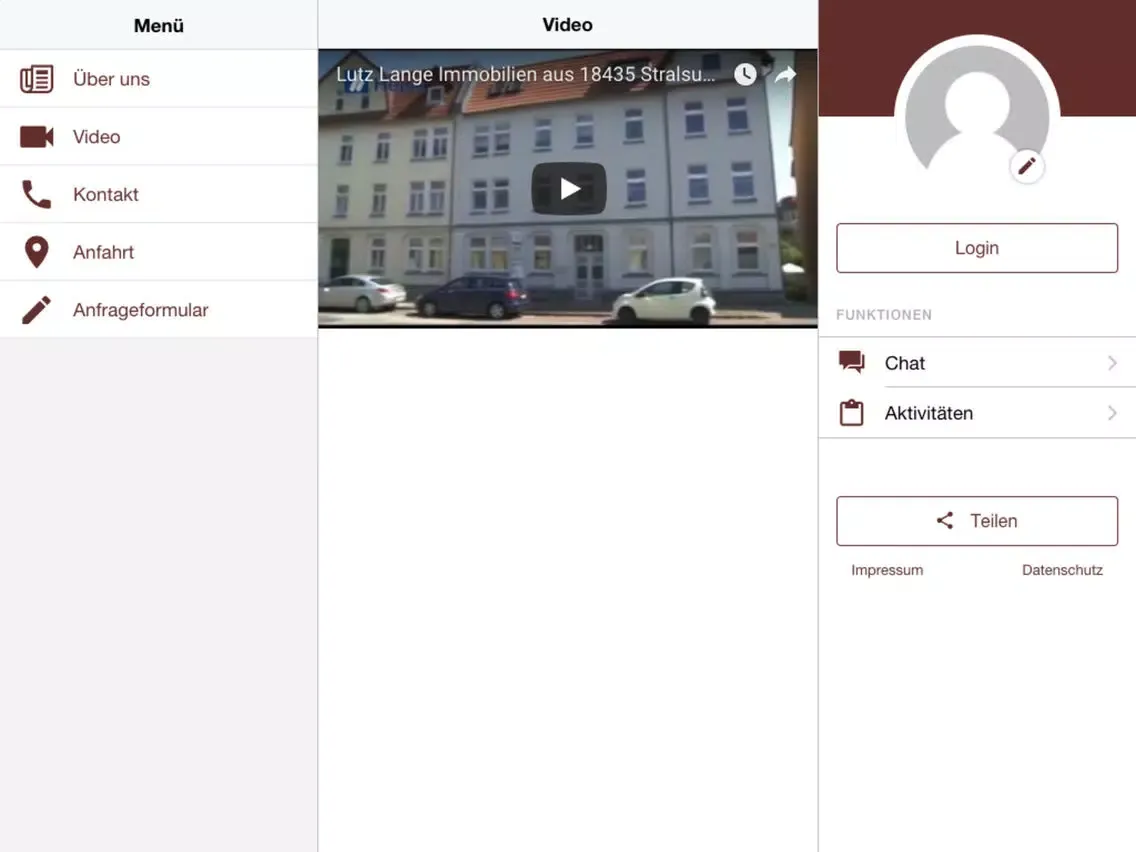 Lutz Lange Immobilien iPad 应用截图