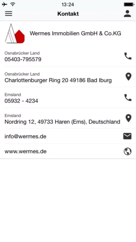 Zrzuty ekranu Wermes Immobilien GmbH & Co.KG