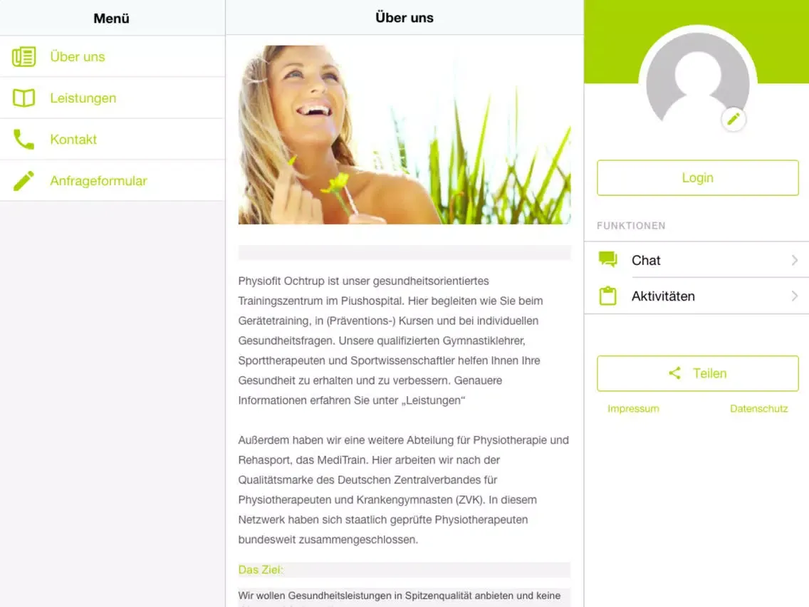 Physio Fit Ochtrup iPad 应用截图