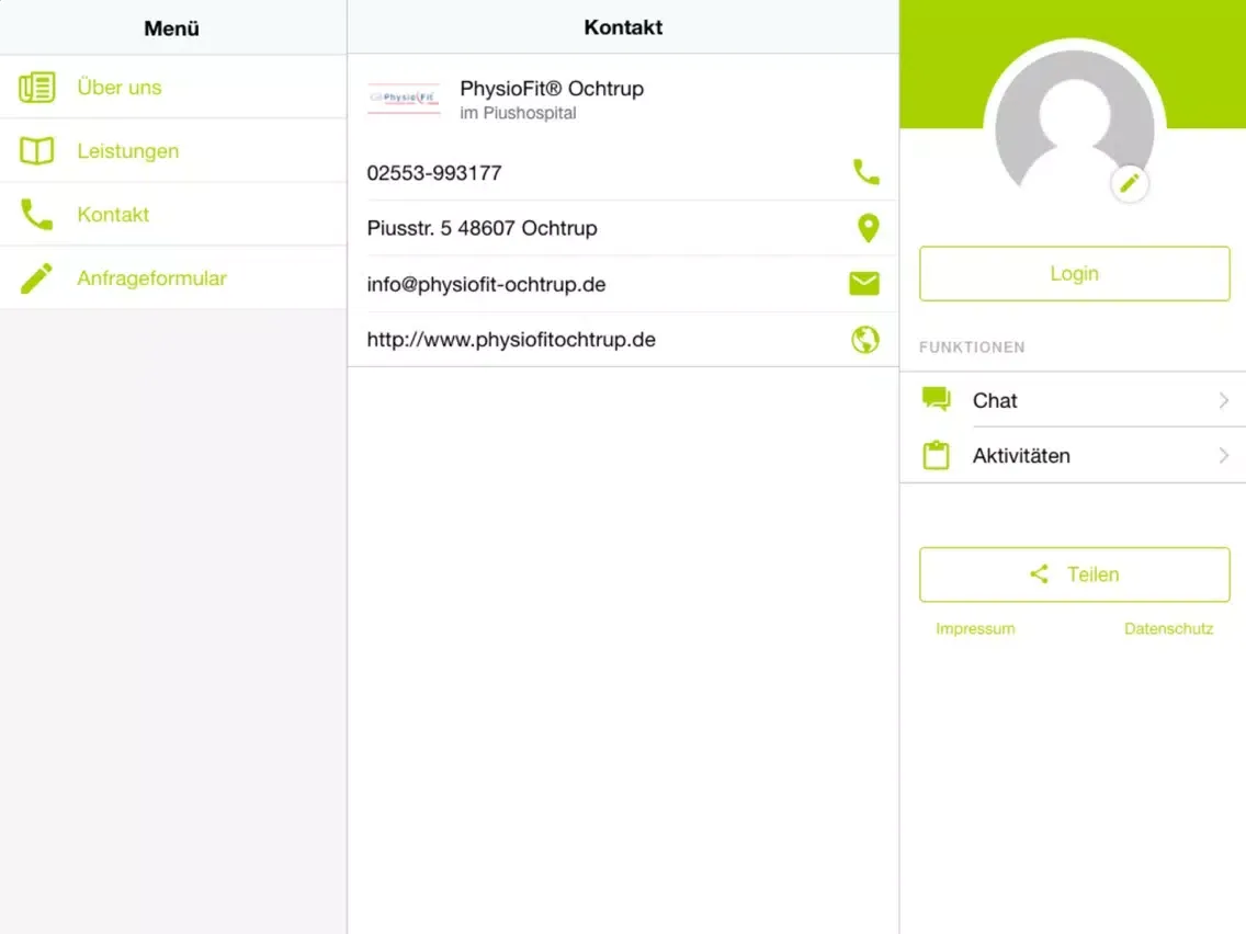 Physio Fit Ochtrup iPad 应用截图