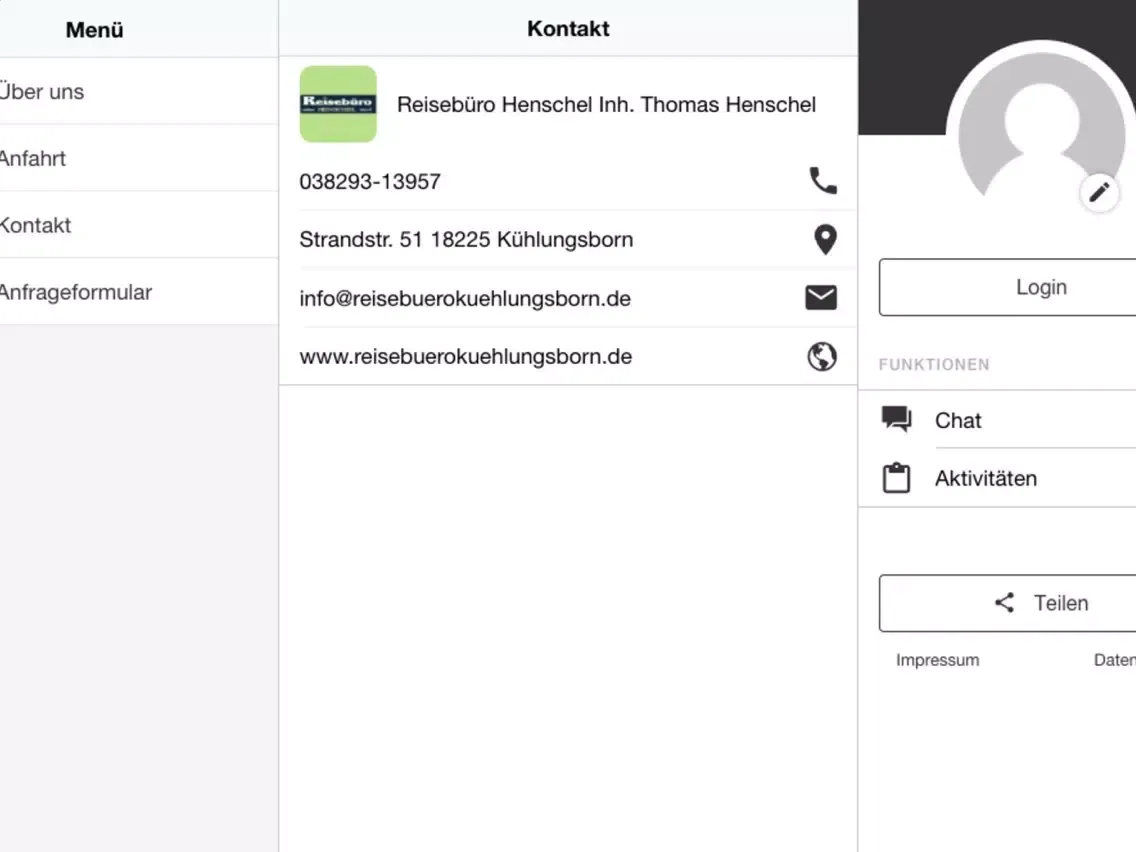 Reisebüro Henschel iPad 應用截圖