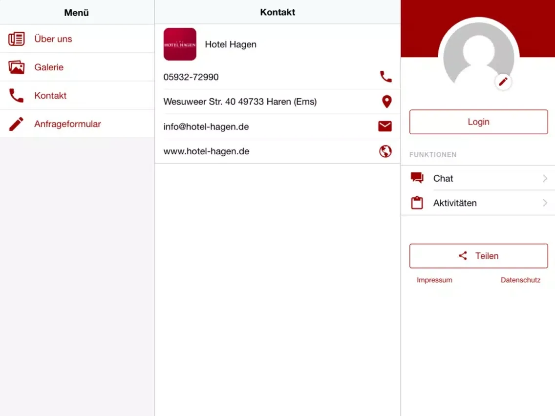 Hotel Hagen iPad  স্ক্রিনশট