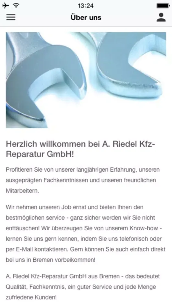 Скриншоты A. Riedel Kfz-Reparatur GmbH
