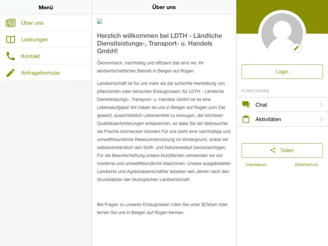 LDTH GmbH Bergen iPad  스크린샷