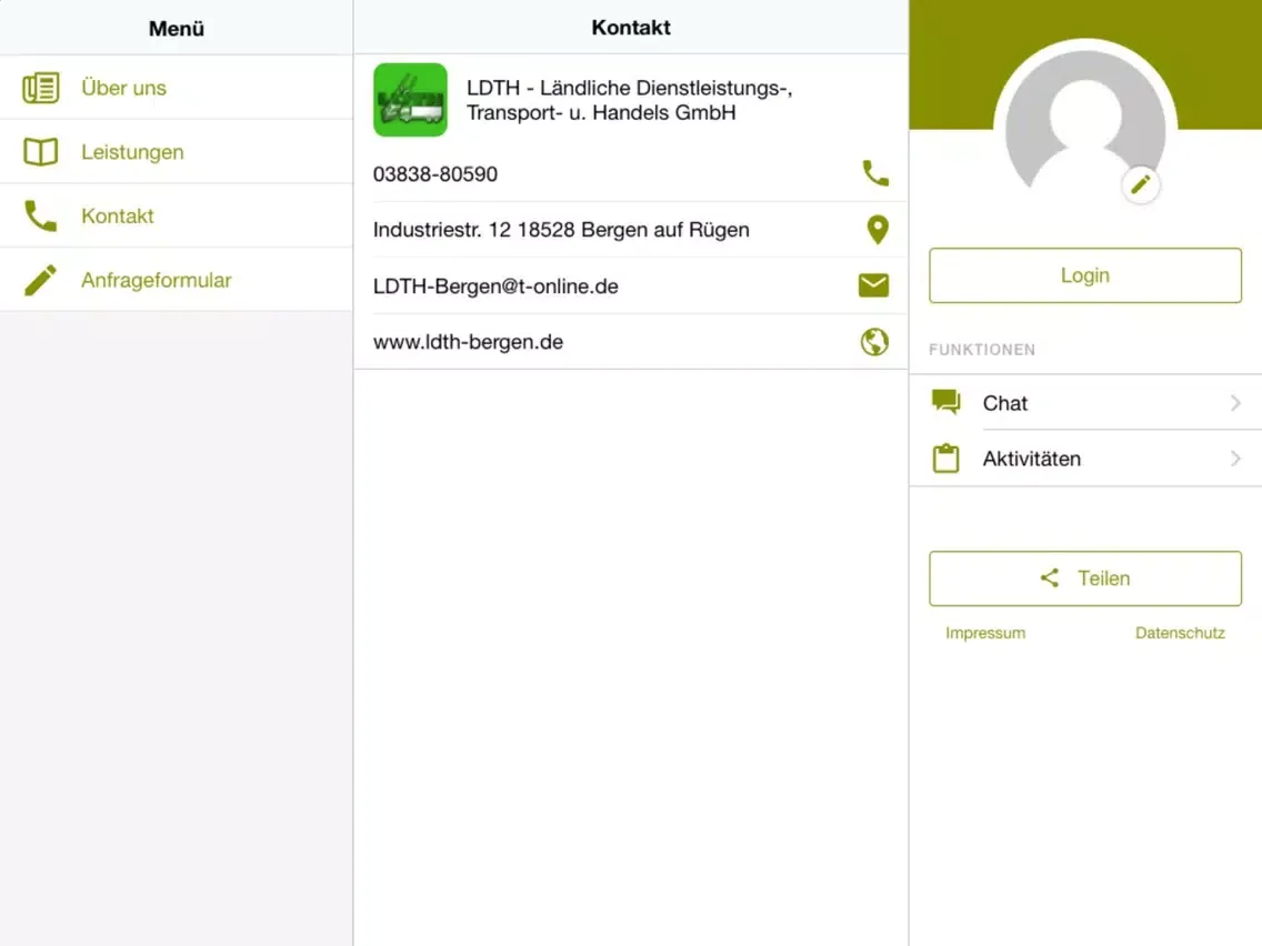 LDTH GmbH Bergen iPad  스크린샷