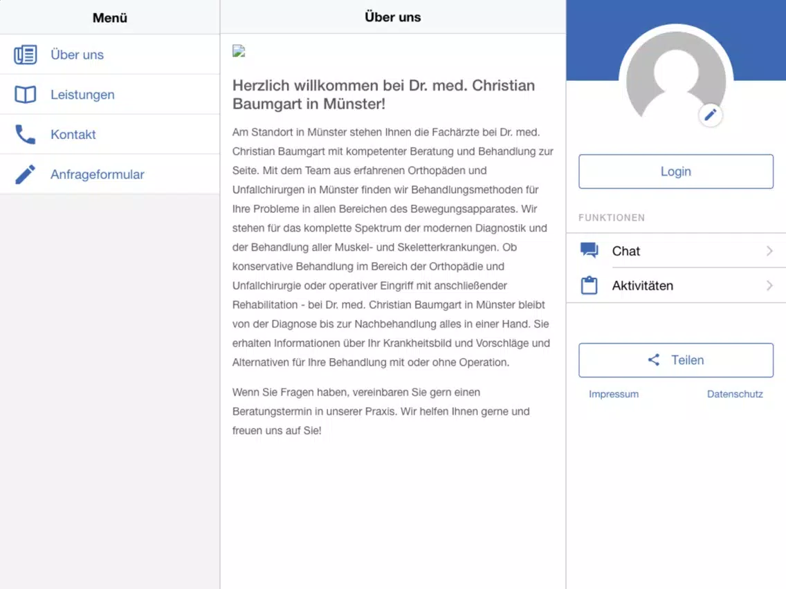 Dr. med. Christian Baumgart iPad  Ekran Görüntüleri