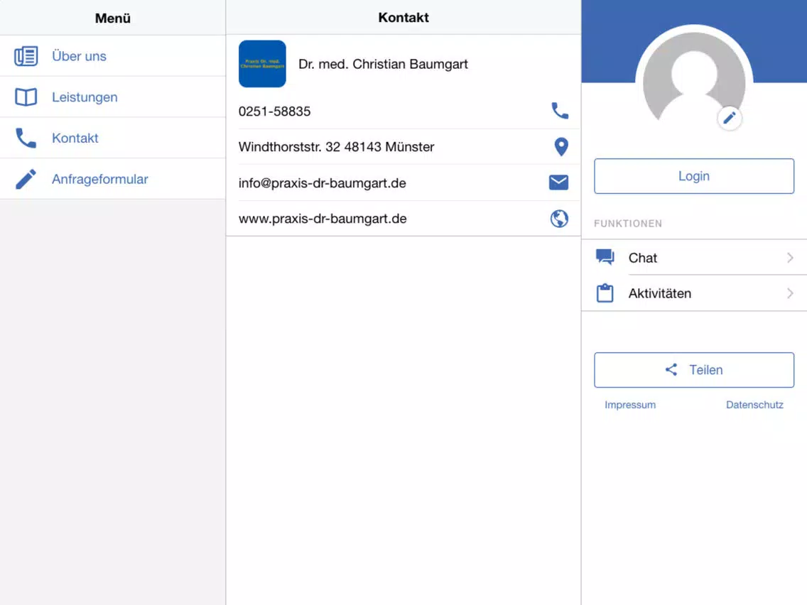 Dr. med. Christian Baumgart iPad  Ekran Görüntüleri