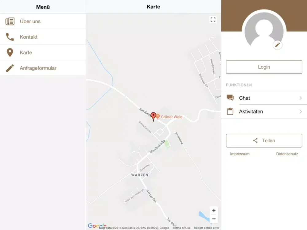 Tangkapan layar GJR Grüner Wald iPad 