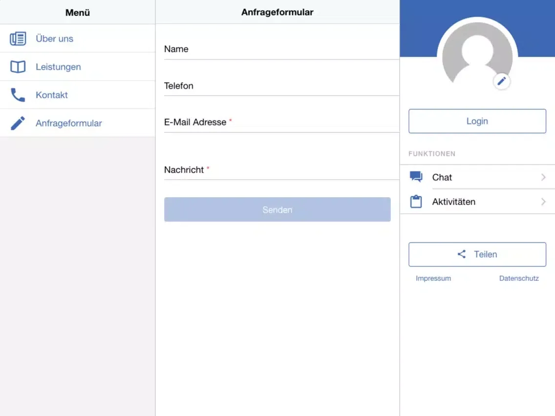 Tangkapan layar Dr. Tim Hülskamp Urologie iPad 