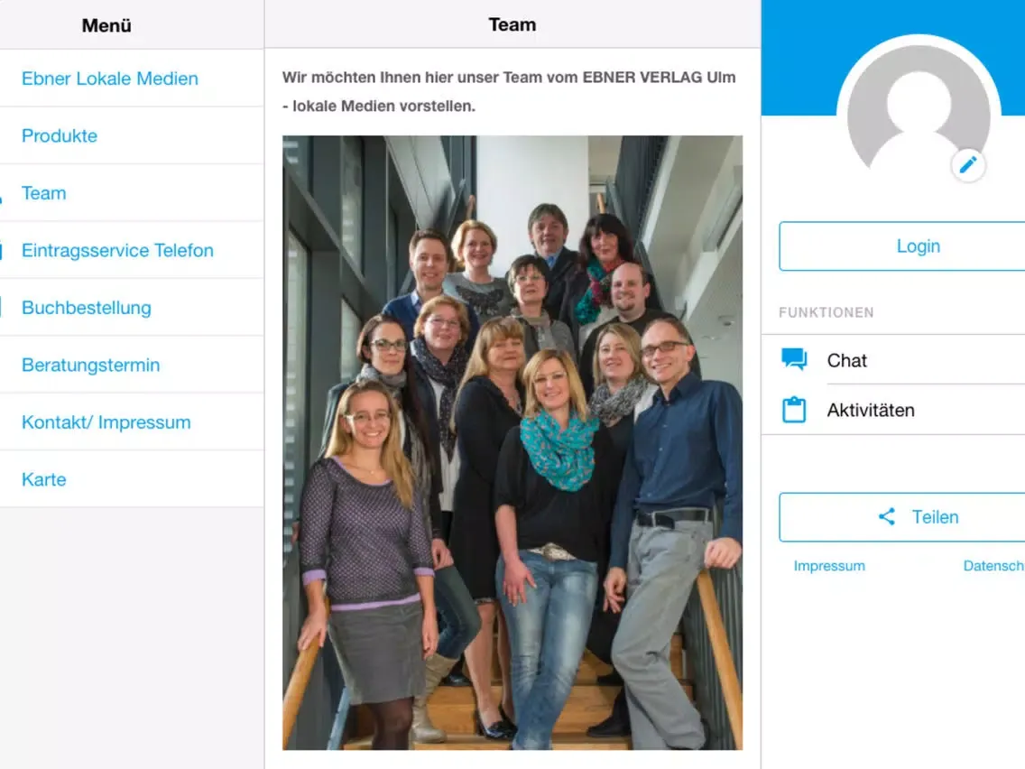 Ebner Verlag lokale Medien iPad 应用截图