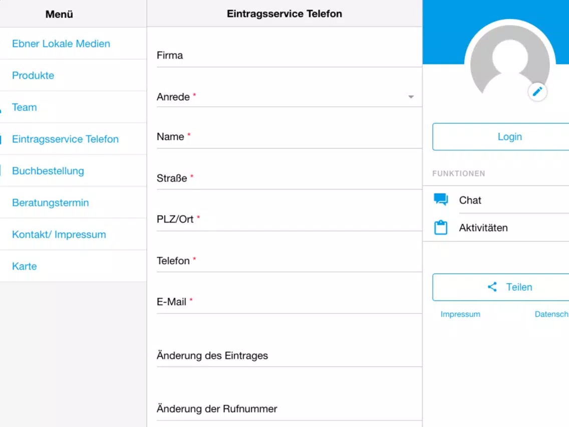 Ebner Verlag lokale Medien iPad  স্ক্রিনশট