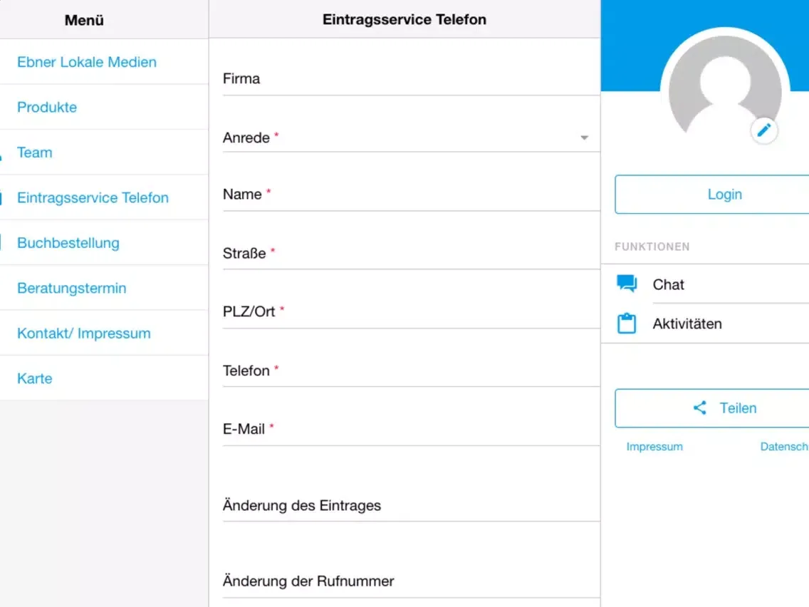 Ebner Verlag lokale Medien iPad 应用截图