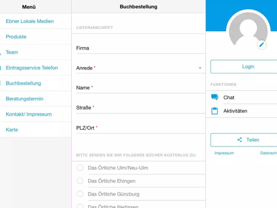 Ebner Verlag lokale Medien iPad  স্ক্রিনশট