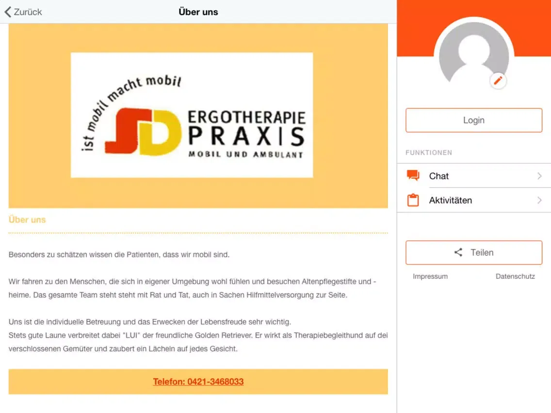 Capturas de tela do Ergotherapie Dettmer iPad 