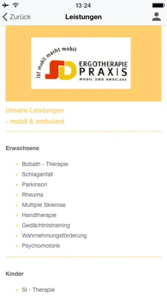 Capturas de tela do Ergotherapie Dettmer