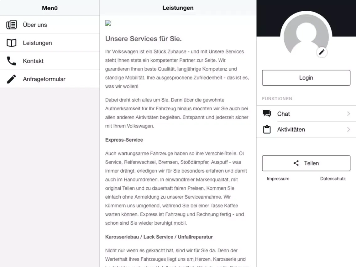 Tangkapan layar Autohaus Budde GmbH iPad 
