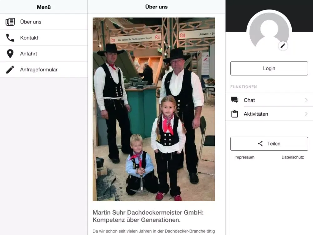 Martin Suhr Dachdeckermeister iPad  Screenshots