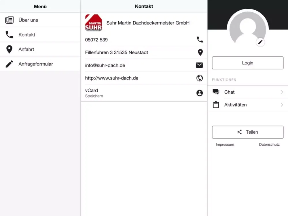 Martin Suhr Dachdeckermeister iPad  Screenshots