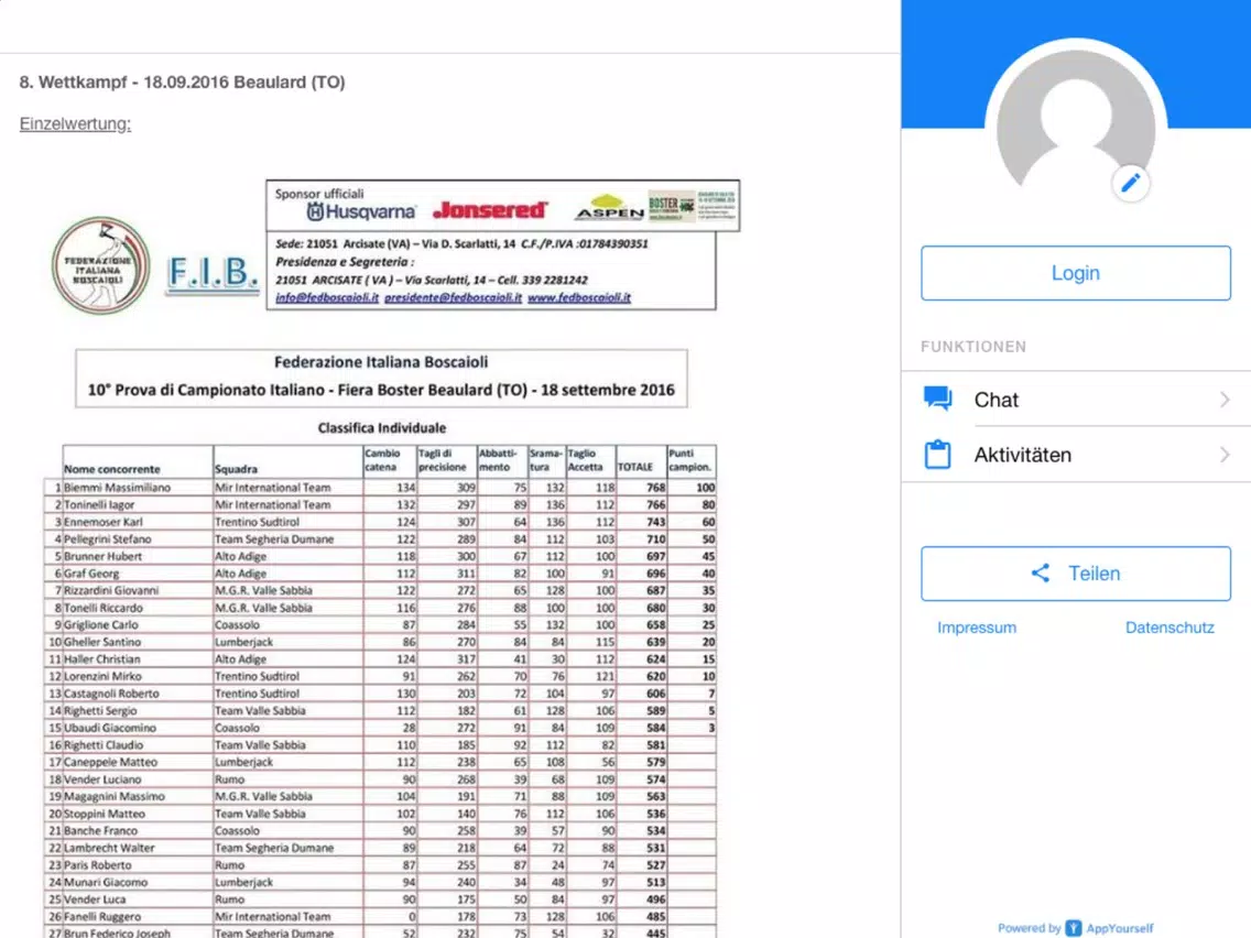 Скриншоты Holzer-App iPad 