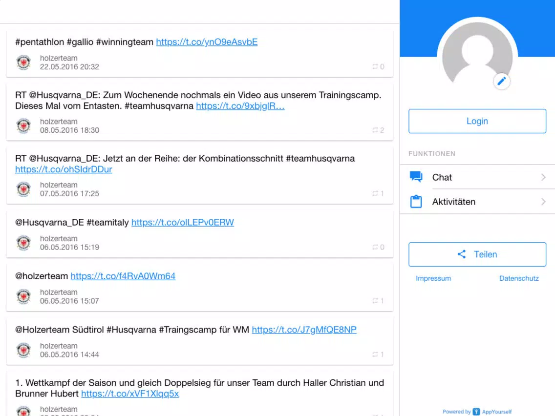Скриншоты Holzer-App iPad 