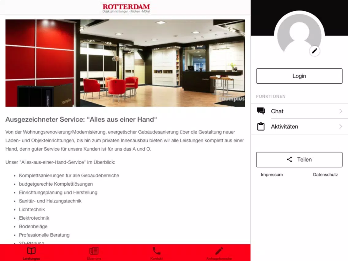 Rotterdam Möbelhandel GmbH iPad 應用截圖