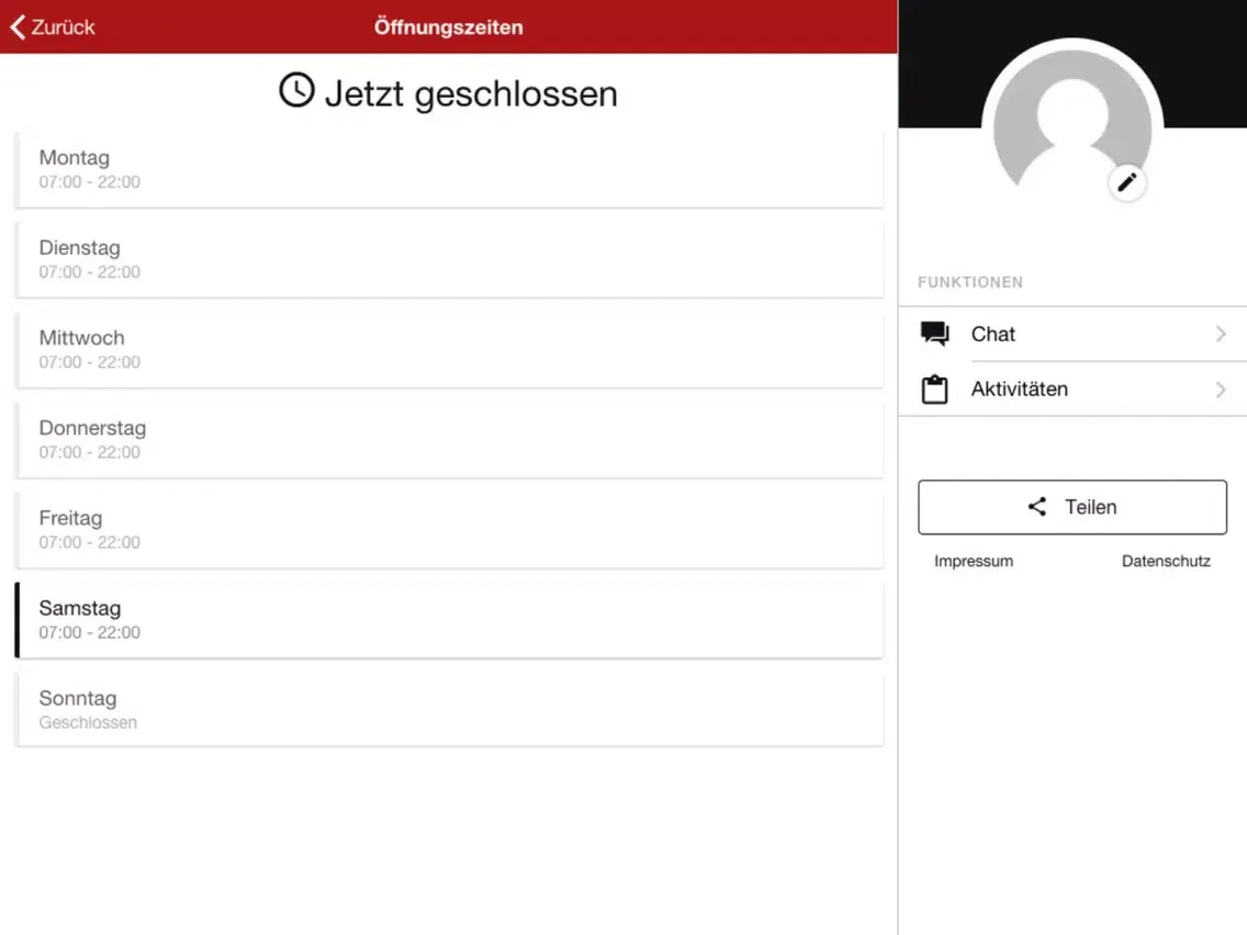 ภาพหน้าจอของ Rewe Steinhausen iPad 