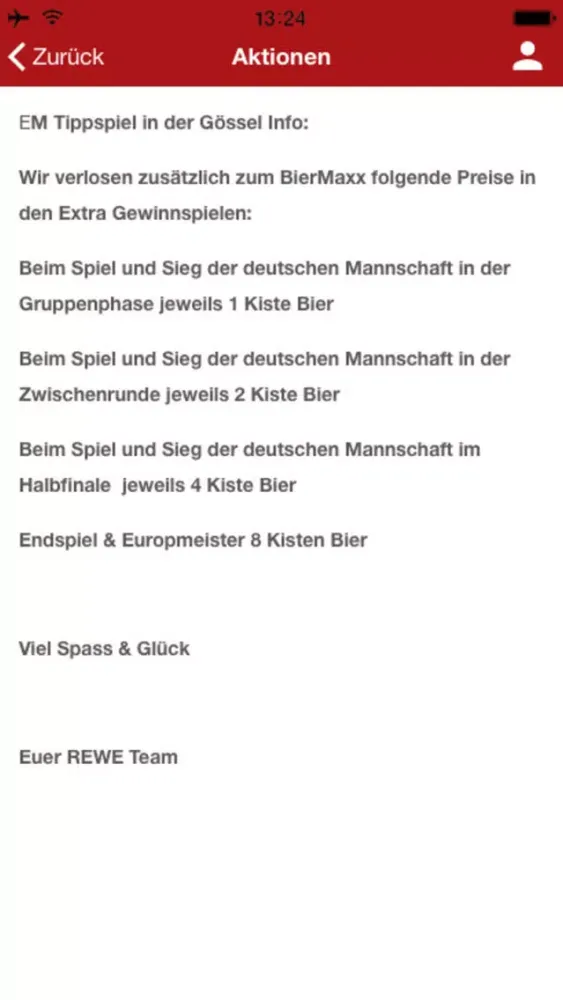ภาพหน้าจอของ Rewe Steinhausen