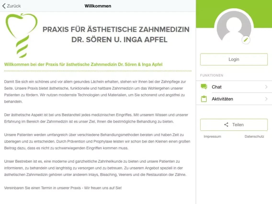 ZÄ Dr. Sören & Inga Apfel iPad  スクリーンショット
