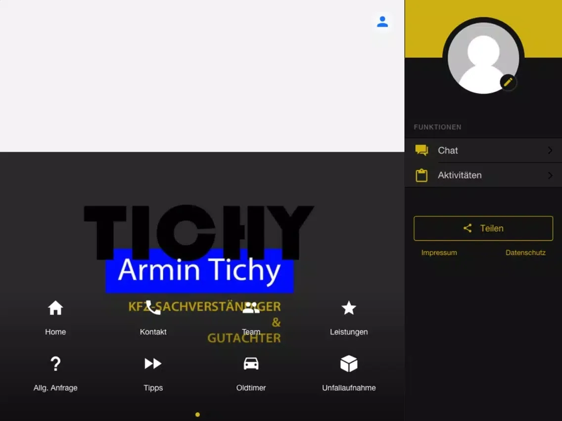 Tangkapan layar Armin Tichy iPad 