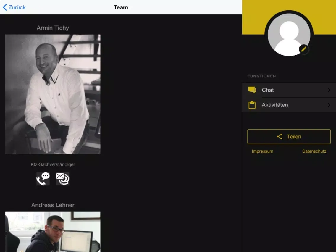 Tangkapan layar Armin Tichy iPad 