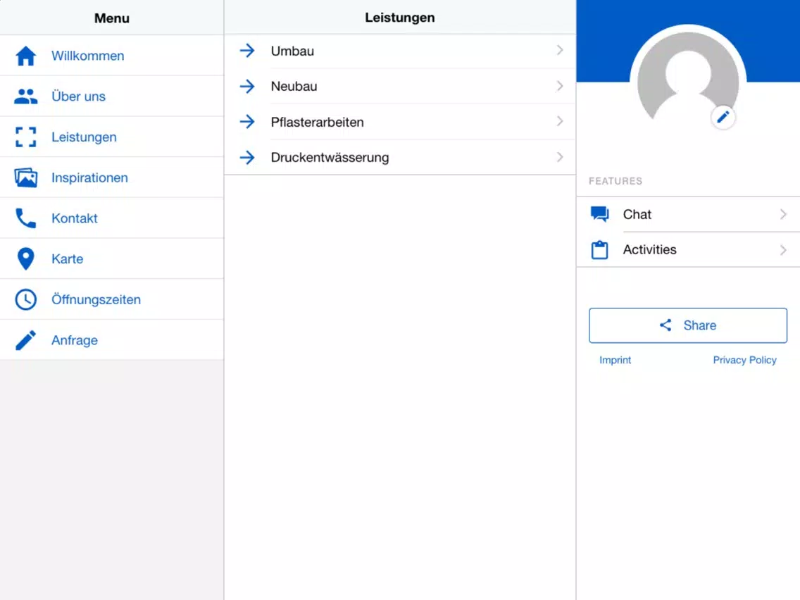 Captures d'écran de Stuke Bau Bauunternehmen iPad 