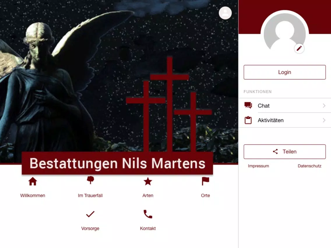Bestattungen Nils Martens iPad 应用截图