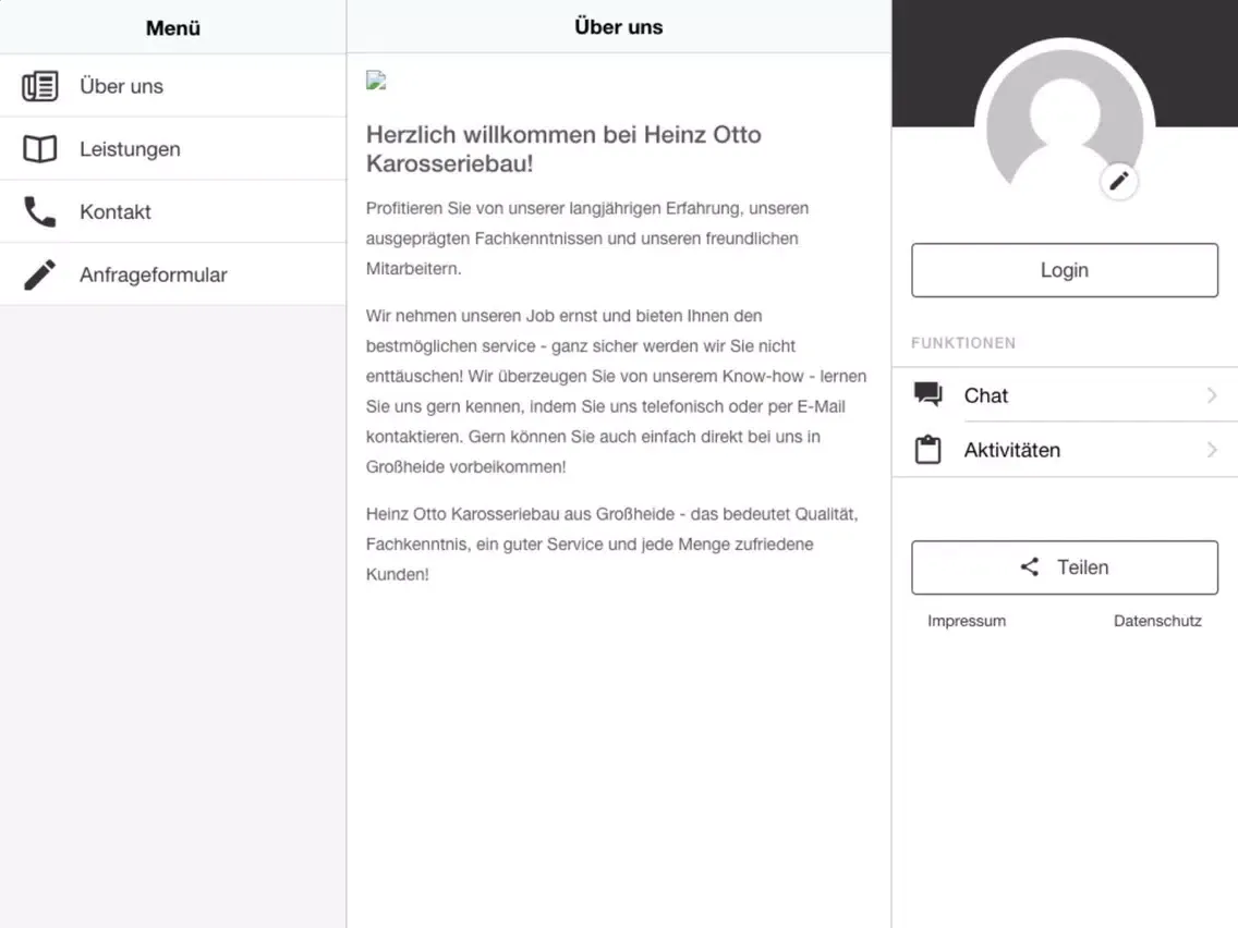 Heinz Otto Karosseriebau iPad 应用截图
