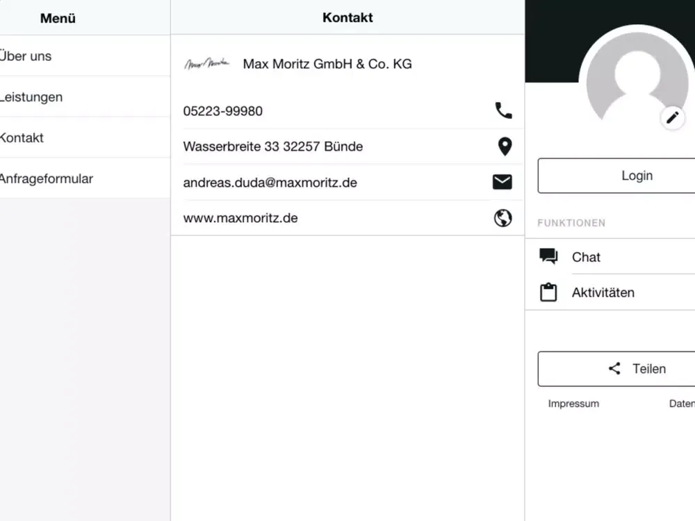 Ảnh chụp màn hình của Max Moritz iPad 