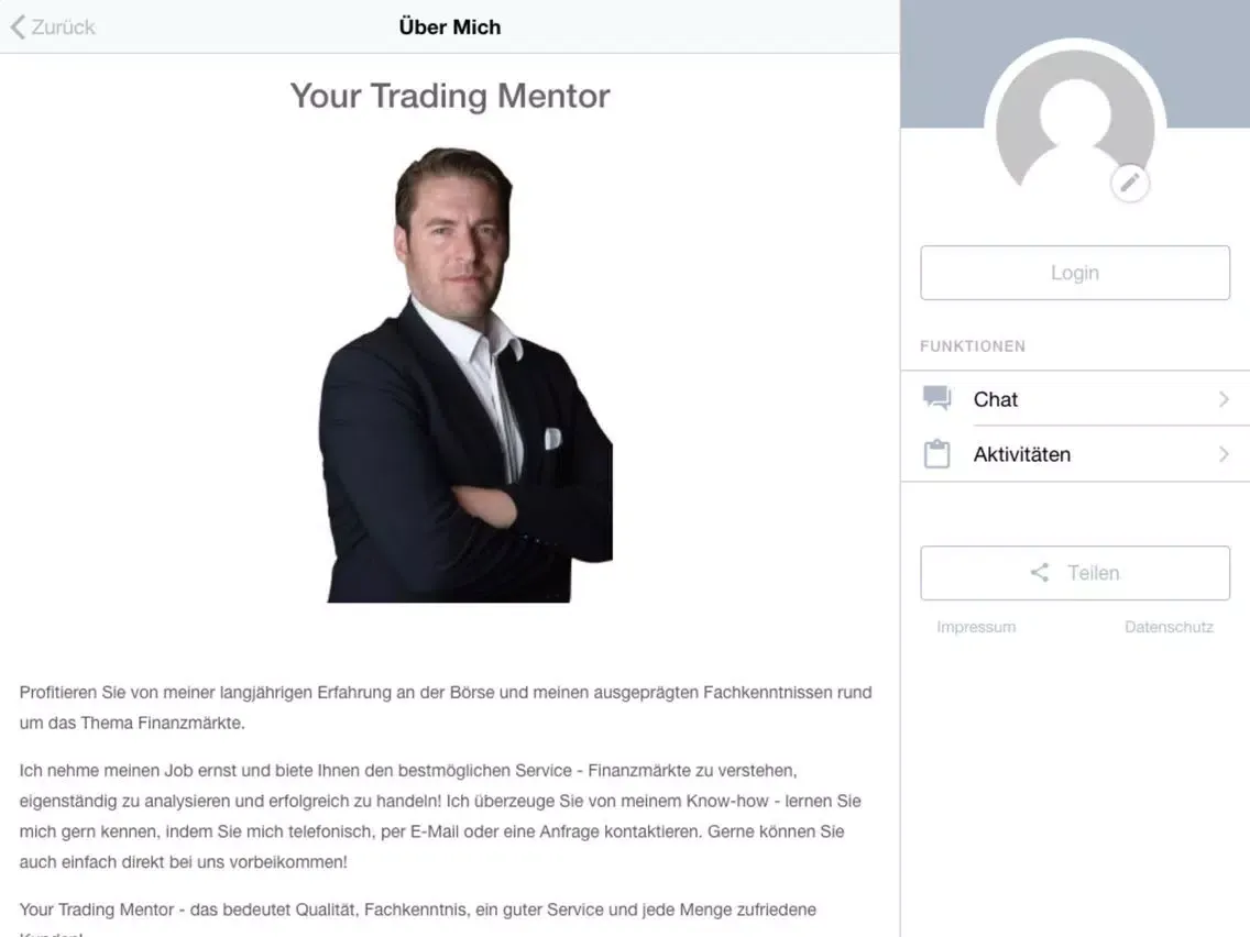 Tangkapan skrin Your Trading Mentor iPad 