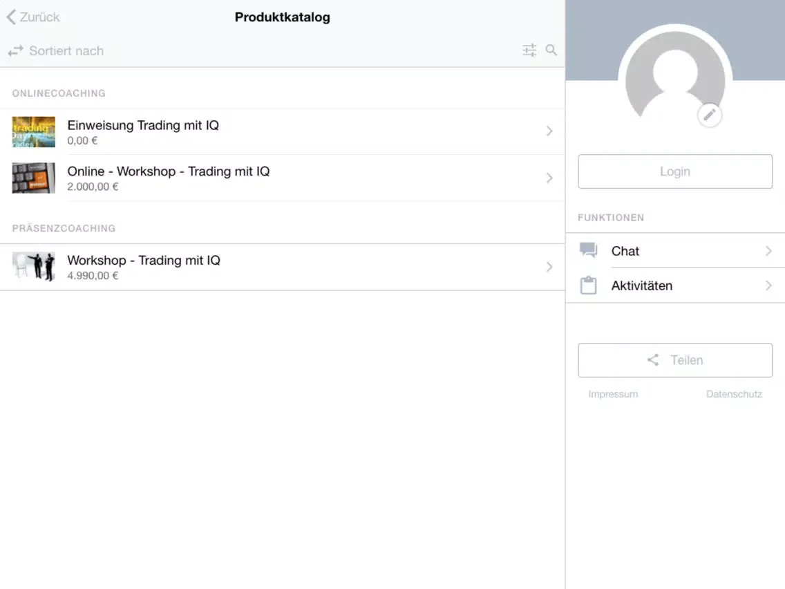 Tangkapan skrin Your Trading Mentor iPad 
