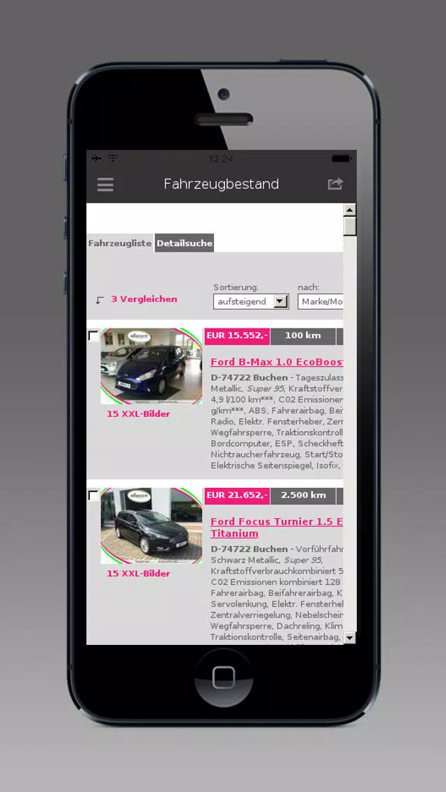 Ảnh chụp màn hình của myBingler - Dein Autohaus