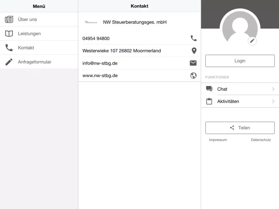 NW Steuerberatungsges. mbH iPad  Ekran Görüntüleri