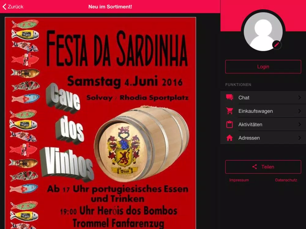 Tangkapan layar Cave dos vinhos iPad 