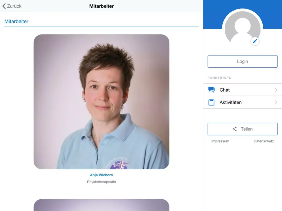Physiotherapie Wichern iPad 應用截圖