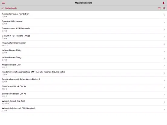 SMH AG Deutschland iPad  スクリーンショット