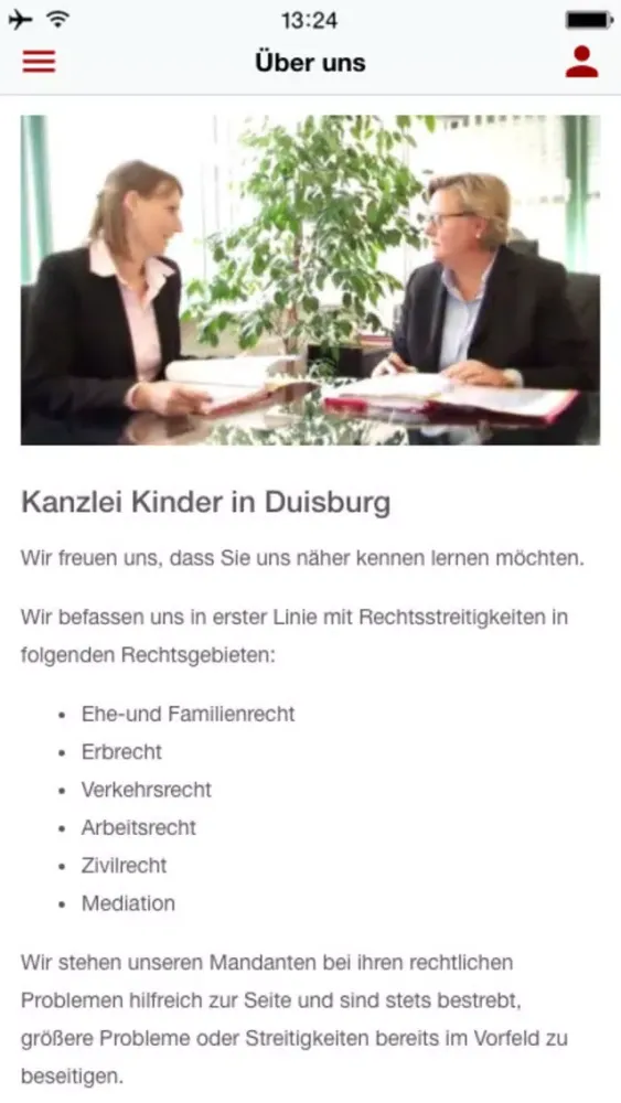 Tangkapan layar Fee Kinder Rechtsanwältin