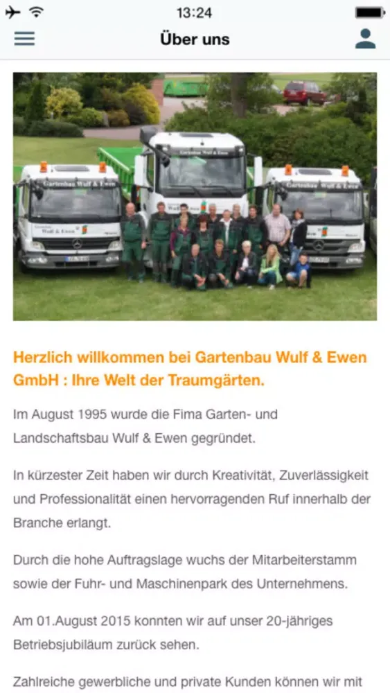 Capturas de tela do Wulf & Ewen GmbH Gartenbau