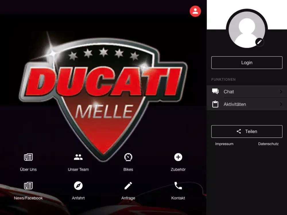 Tangkapan layar Superbike Centrum Melle GmbH iPad 