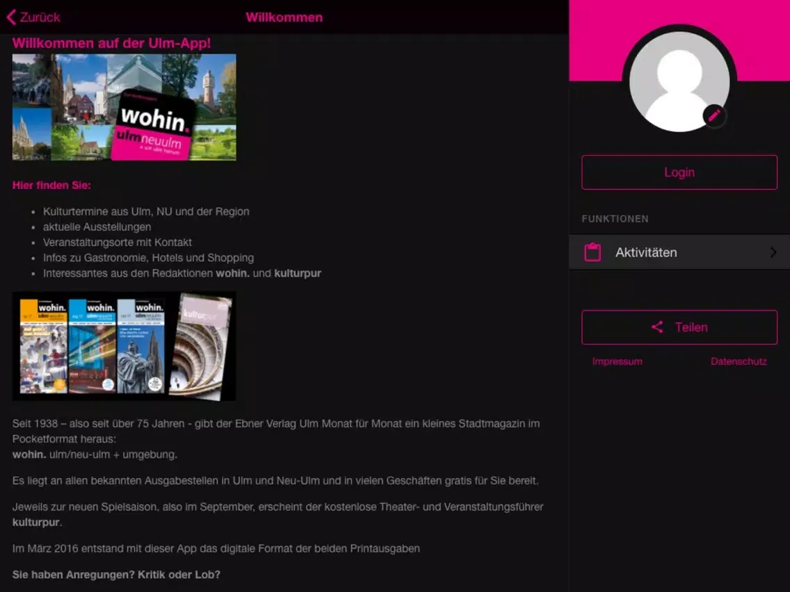 wohin. iPad 應用截圖