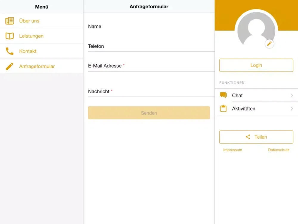 Tangkapan skrin BPS Service Fahrräder iPad 