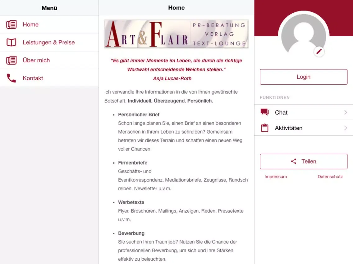 تصاویر Art+Flair PR-Beratung & Verlag iPad 