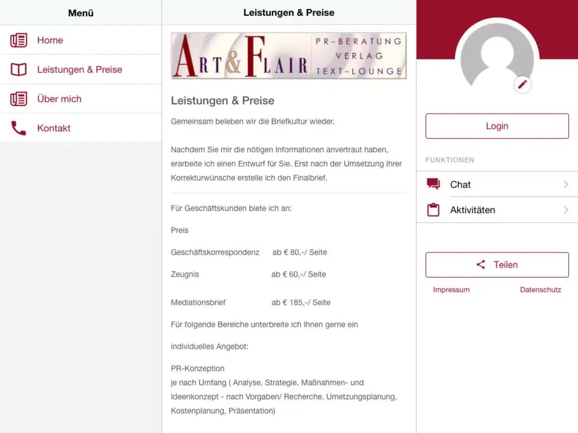 تصاویر Art+Flair PR-Beratung & Verlag iPad 